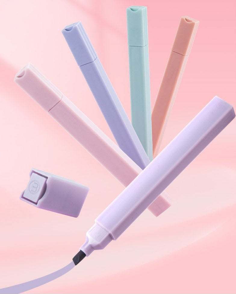 12-teiliges Set mit pastellfarbenen Textmarkerpinseln