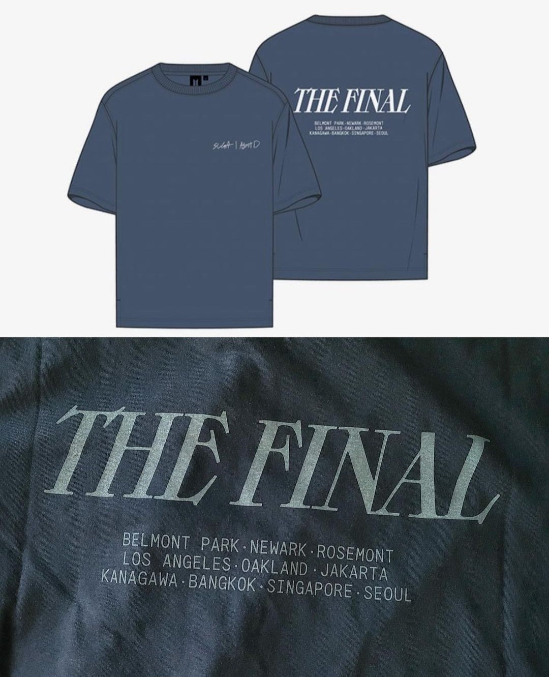 T-SHIRT SUGA D'DAY AGUST D TOUR DAS FINALE 100% BAUMWOLLE