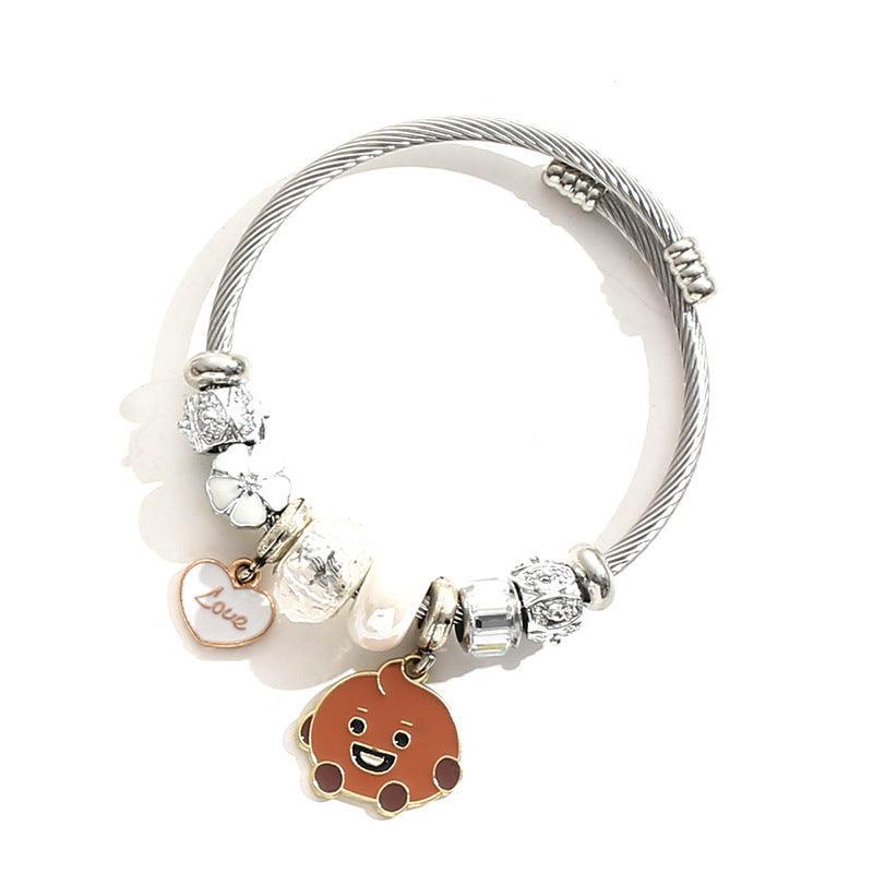 EDELSTAHL BT21/BTS CHARMS ARMBAND (alle Charaktere)