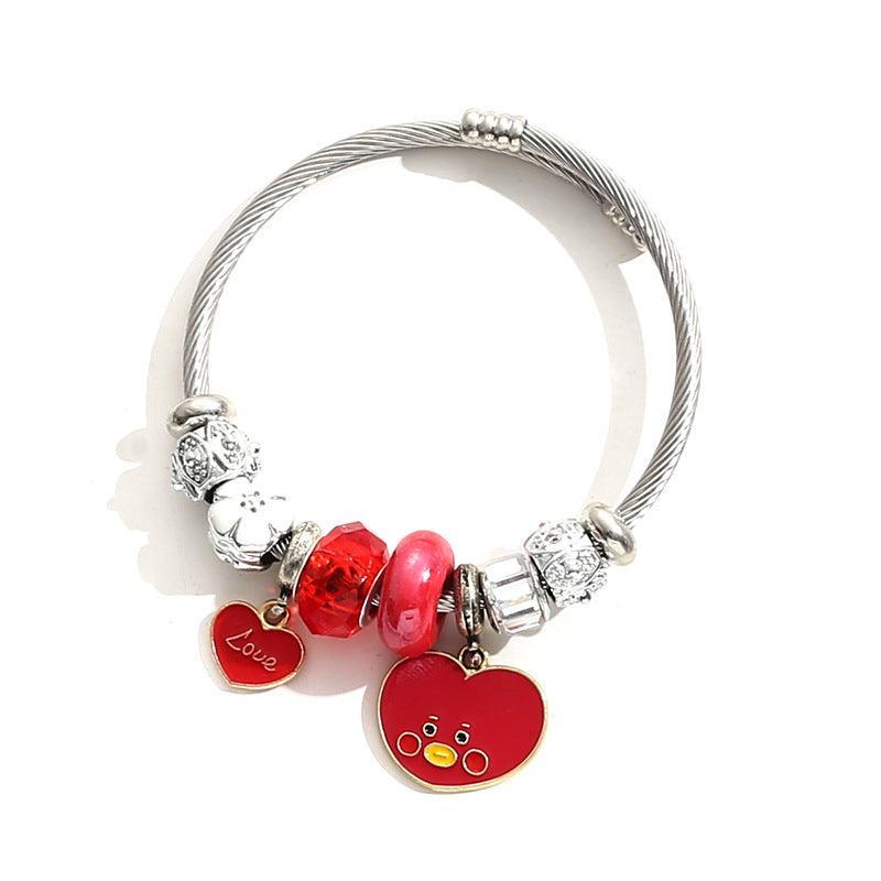 EDELSTAHL BT21/BTS CHARMS ARMBAND (alle Charaktere)