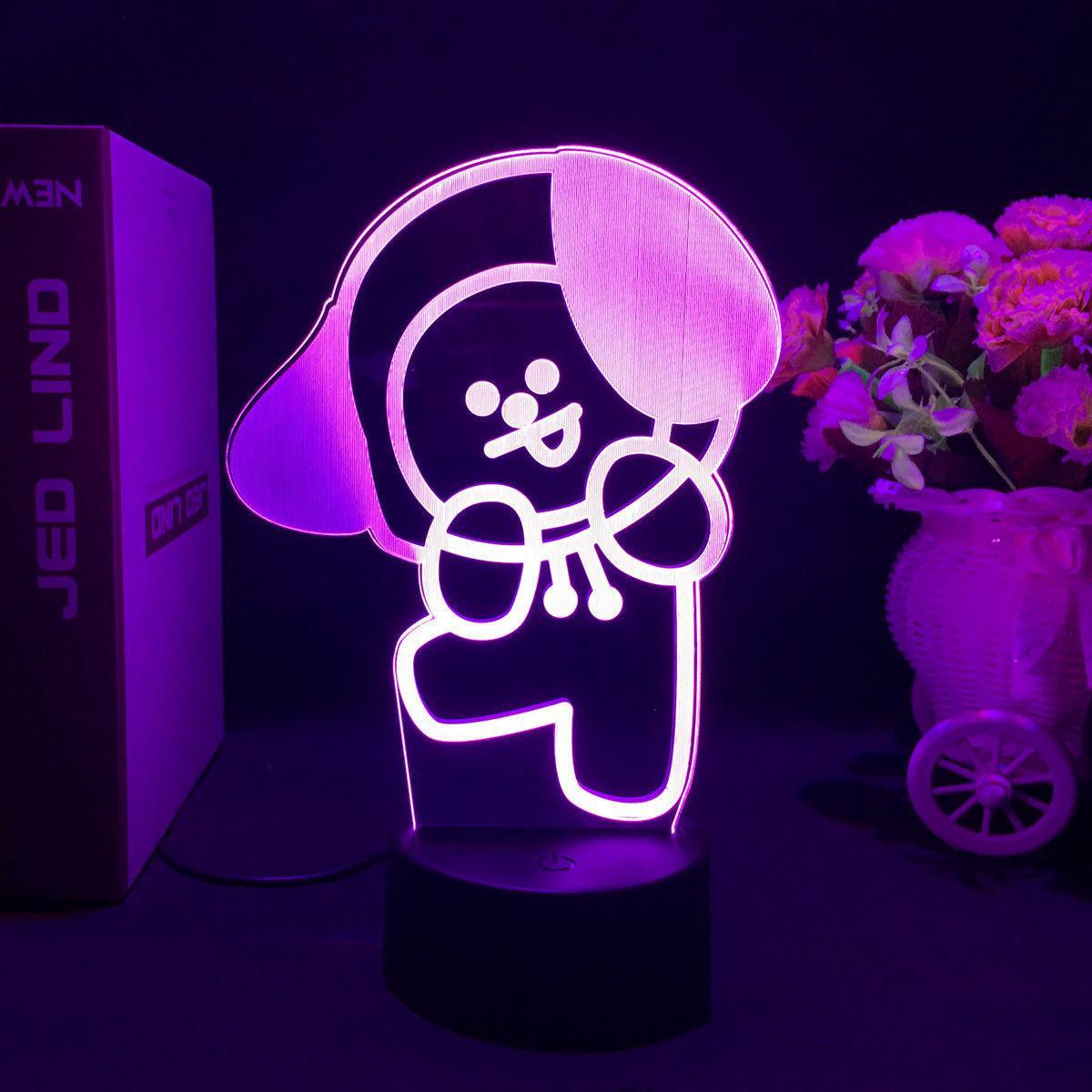BT21 LAMP LED FARBWECHSELNDES LICHT (16 FARBEN) MIT FERNBEDIENUNG