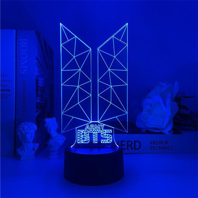 BTS LAMPE LED LICHT ÄNDERT FARBE (16 FARBEN) MIT FERNBEDIENUNG