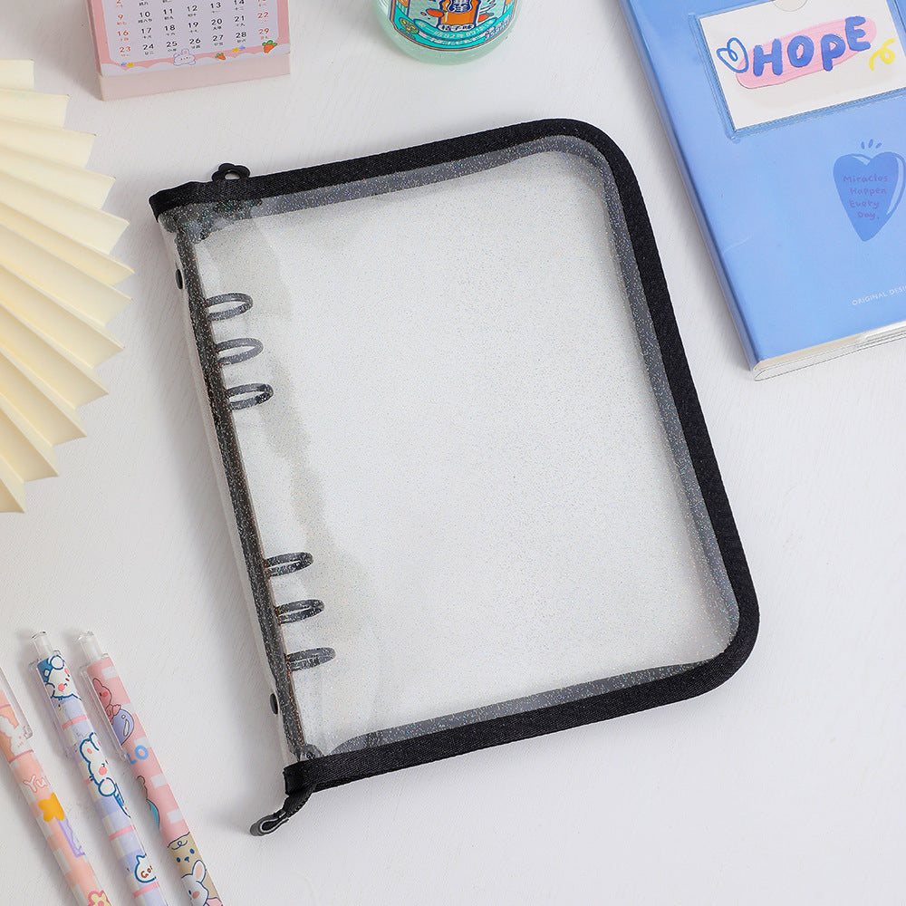 Glitzer-Fotokartenhalter A5 + 20 doppelseitige Plastikfolien mit je 8 Fächern