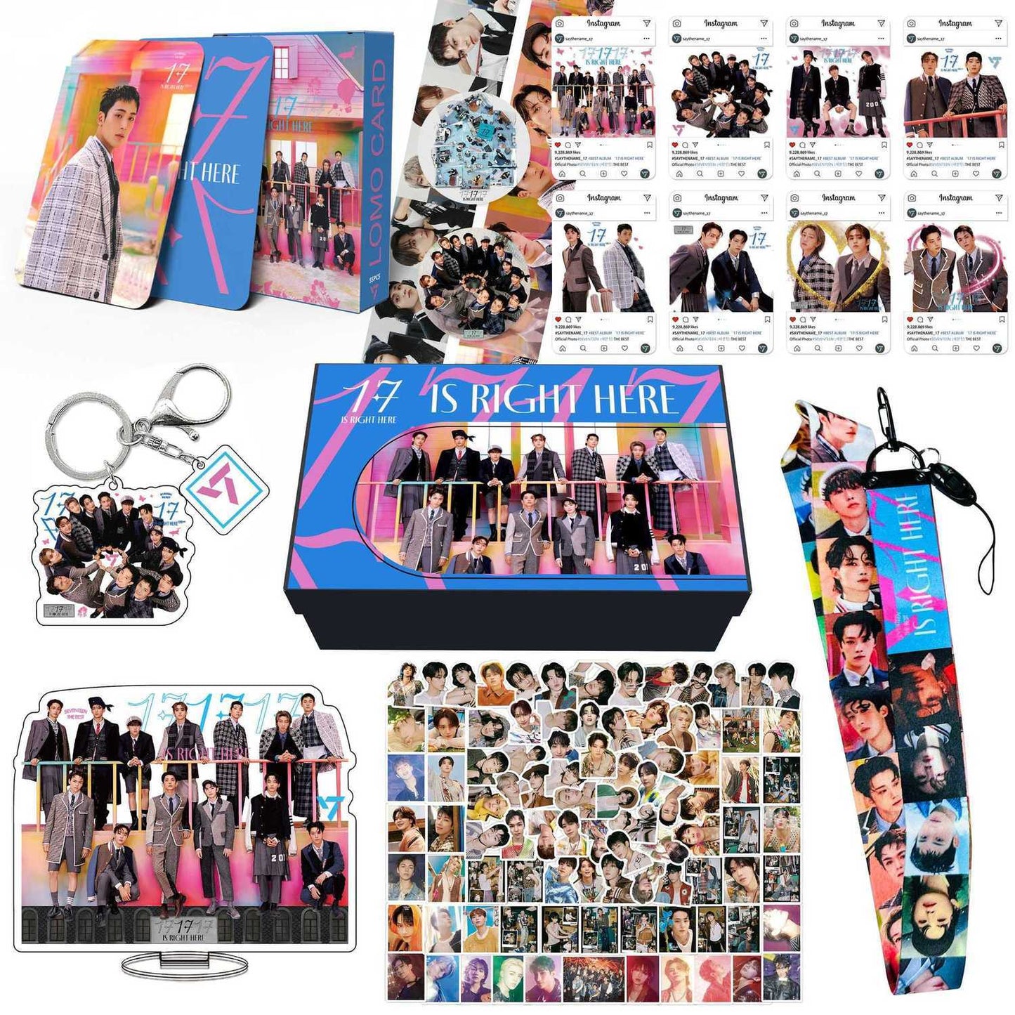 SEVENTEEN MERCH “17 Ist Hier” BOX 162 TEILE (GESCHENKBOX MIT MEHREREN ARTIKELN!✨)