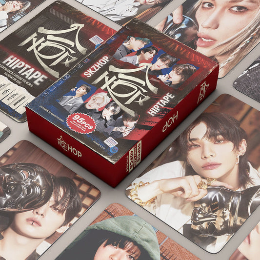 FOTOKARTEN STRAY KIDS HOP KIT 95 STÜCK (55 FOTOKARTEN + 40 STICKER)