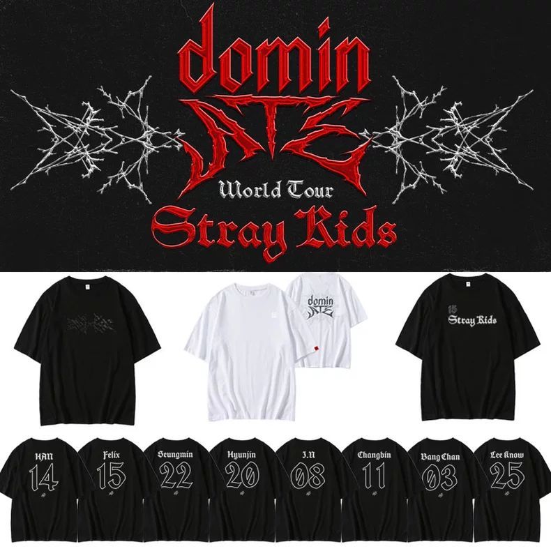STRAY KIDS MERCH DominATE TOUR T-SHIRTS 100% BAUMWOLLE