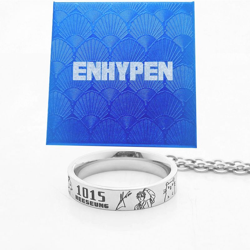 ENHYPEN-HALSKETTE (KETTE + RING) alle Mitglieder