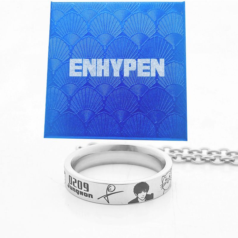 ENHYPEN-HALSKETTE (KETTE + RING) alle Mitglieder