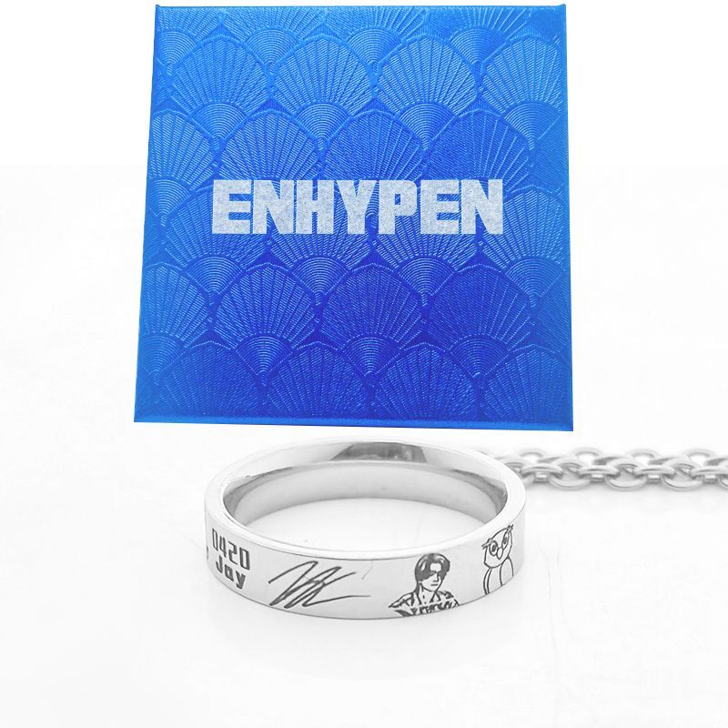 ENHYPEN-HALSKETTE (KETTE + RING) alle Mitglieder