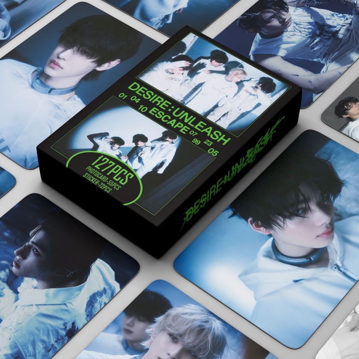 FOTOKARTEN ENHYPEN DESIRE UNLEASH 127 STÜCK (55 Fotokarten + 72 Sticker)