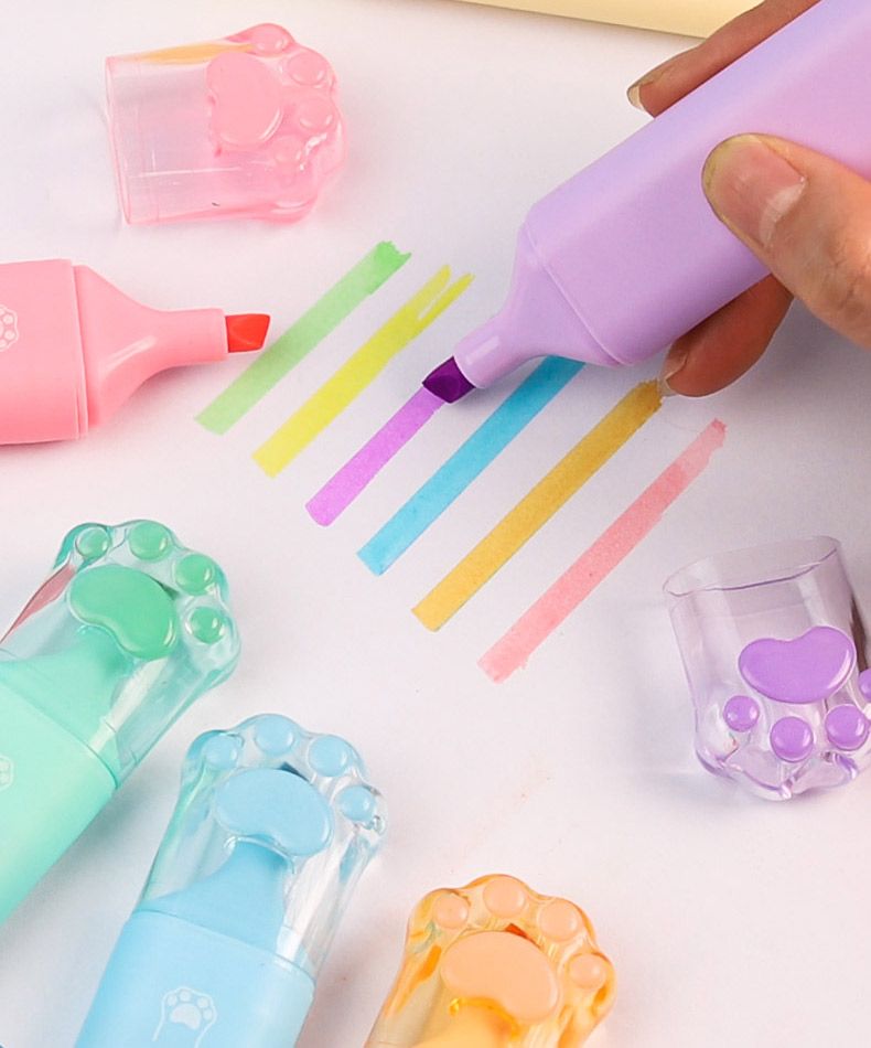 6-FARBIGE TEXTMARKER-PINSEL-SET