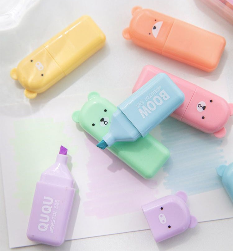 6-FARBIGE TEXTMARKER-PINSEL-SET