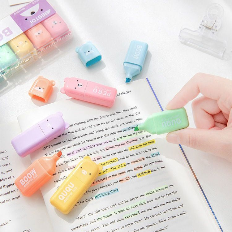 6-FARBIGE TEXTMARKER-PINSEL-SET