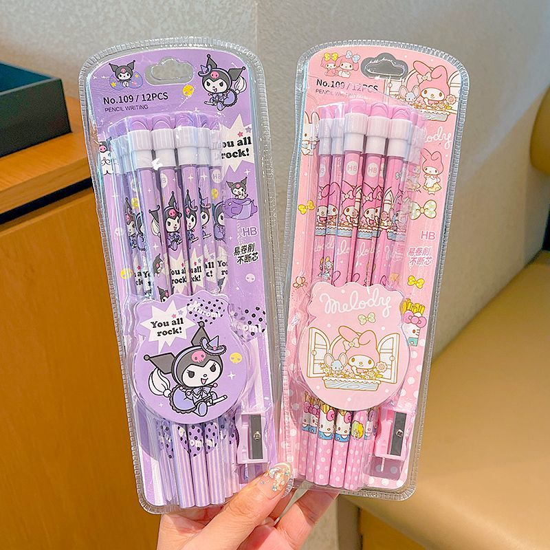 Set mit 12 Hello Kitty Bleistiften
