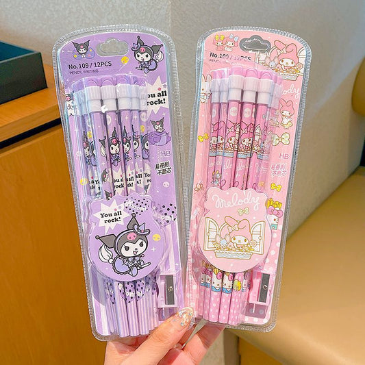 Set mit 12 Hello Kitty Bleistiften
