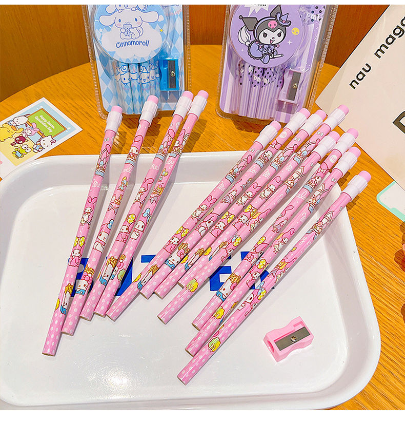 Set mit 12 Hello Kitty Bleistiften