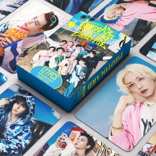 STRAY KIDS MERCH FOTOKARTEN 127 STÜCK DominATE CelebraATE (55 KARTEN + 72 AUFKLEBER)