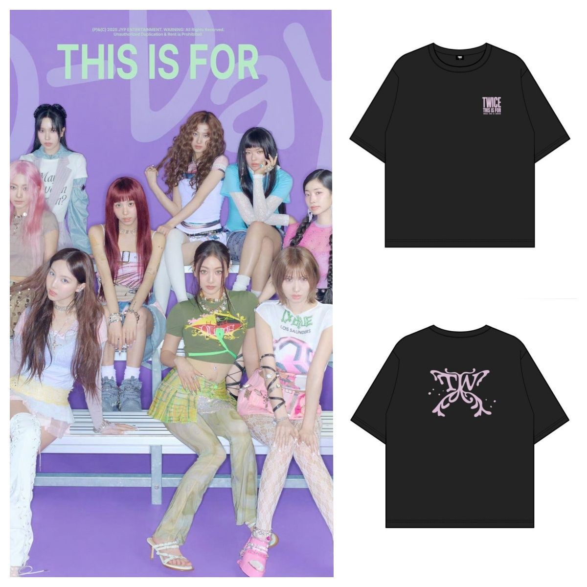 TWICE THIS IS FOR T-SHIRT 100% BAUMWOLLE