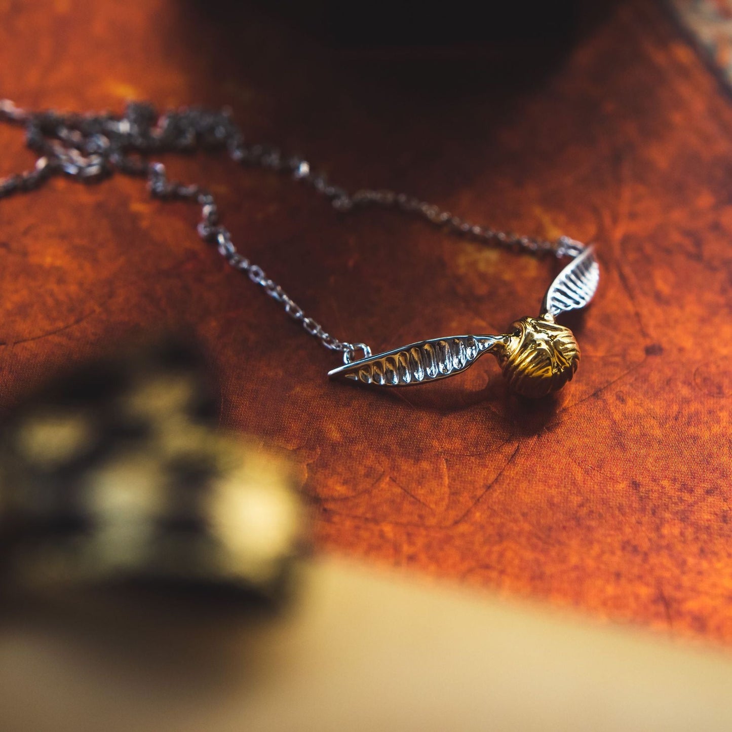 Harry Potter Goldene Schnatz Halskette 925 Silber