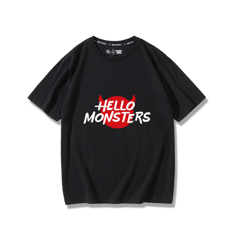 BABY MONSTER HELLO MONSTER T-SHIRT 100% BAUMWOLLE