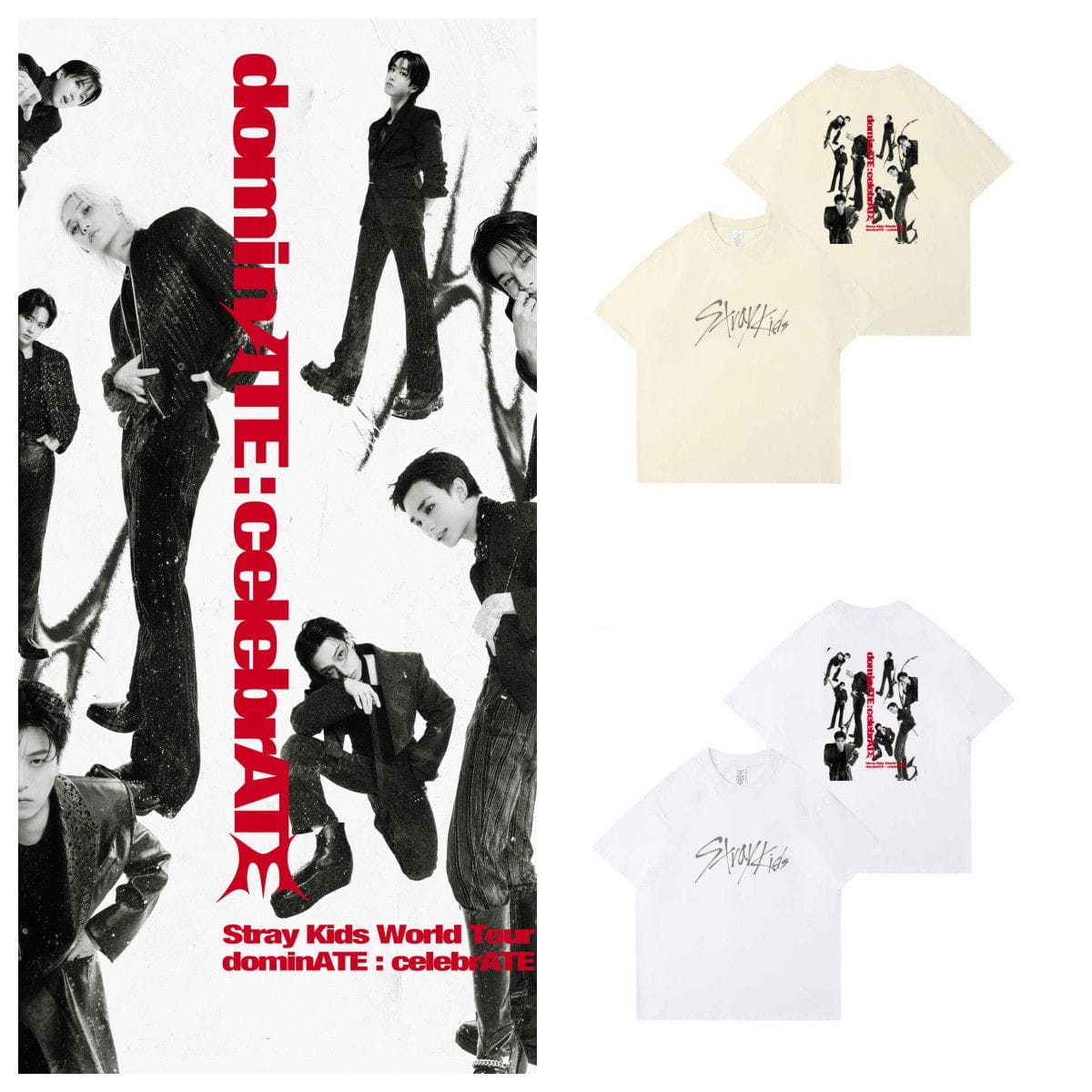 STRAY KIDS DOMINATE: CELEBRATE T-SHIRTS AUS 100% BAUMWOLLE