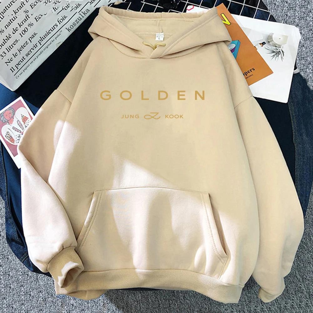 Goldener Jungkook-Kapuzenpullover