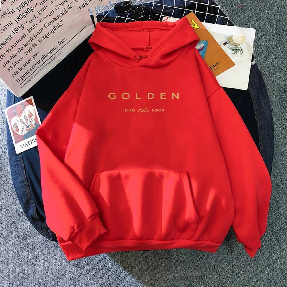 Goldener Jungkook-Kapuzenpullover