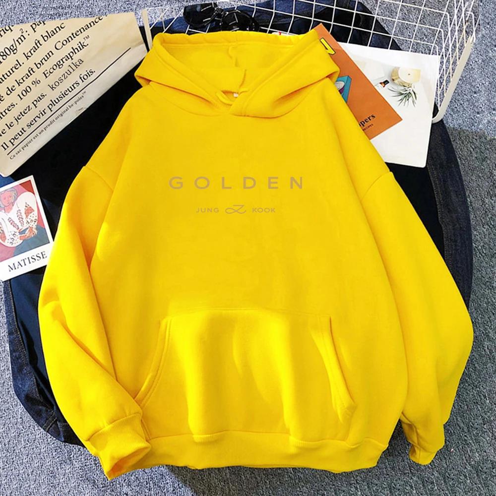 Goldener Jungkook-Kapuzenpullover