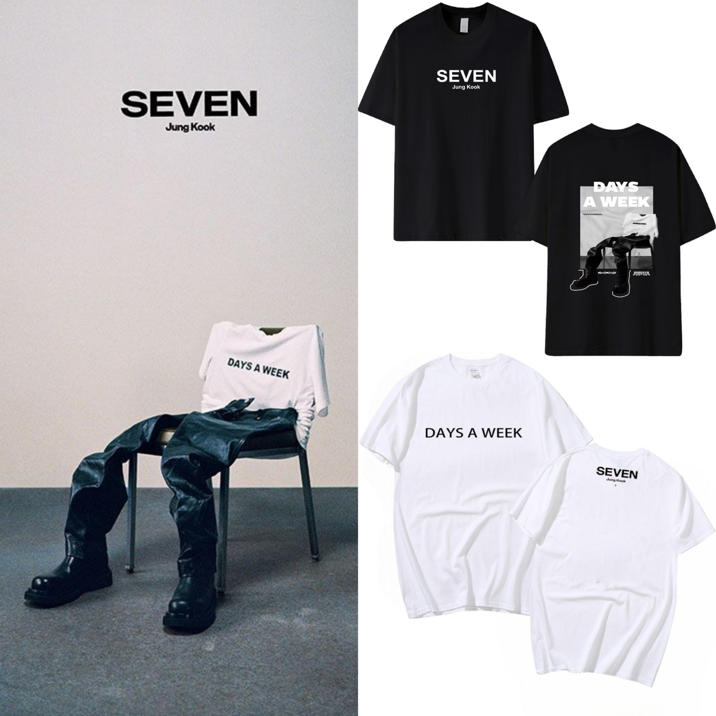 SEVEN JUNGKOOK T-SHIRT 100% BAUMWOLLE