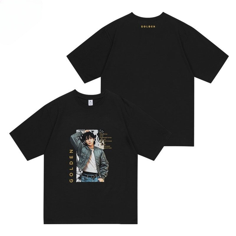 JUNGKOOK GOLDENES T-SHIRT 100% BAUMWOLLE (4 Farben)
