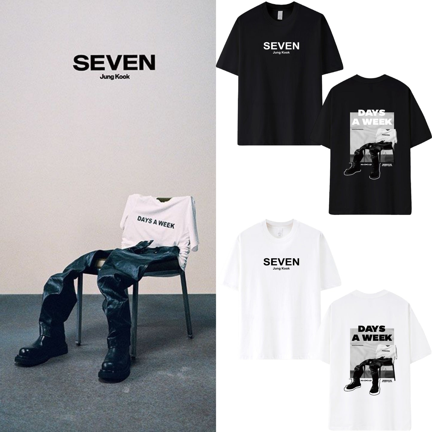 SEVEN JUNGKOOK T-SHIRT 100% BAUMWOLLE