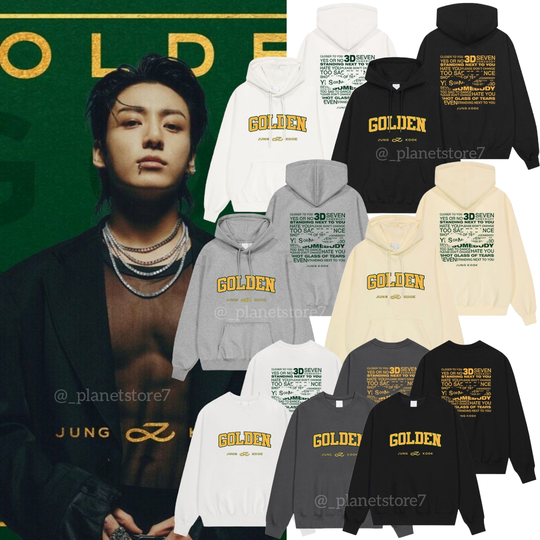 Goldener Jungkook-Kapuzenpullover
