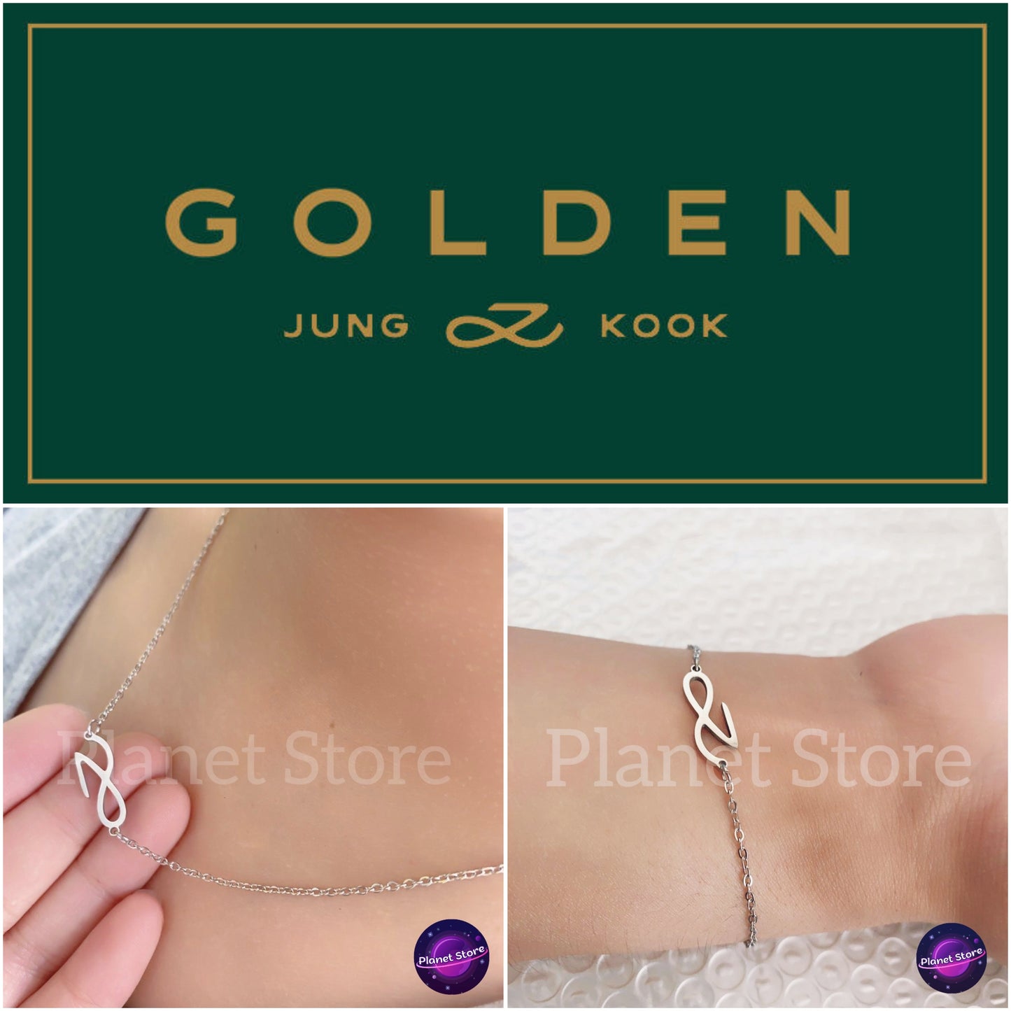 JUNGKOOK GOLDEN EDELSTAHL HALSKETTE / ARMBAND