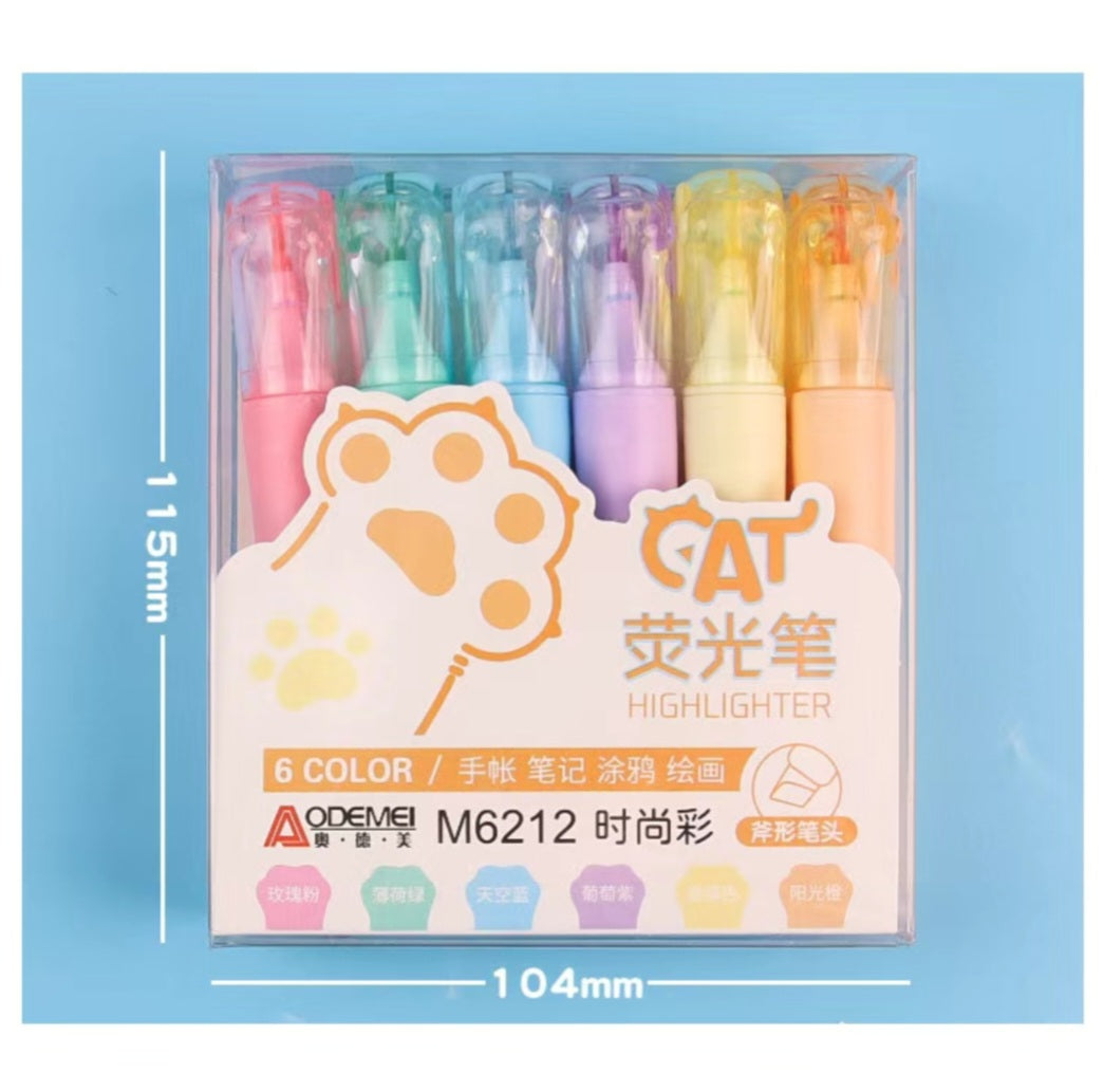 6-FARBIGE TEXTMARKER-PINSEL-SET