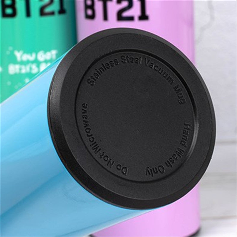 BT21 Thermoskanne aus Edelstahl, 500 ml, mit LED-Temperaturanzeige