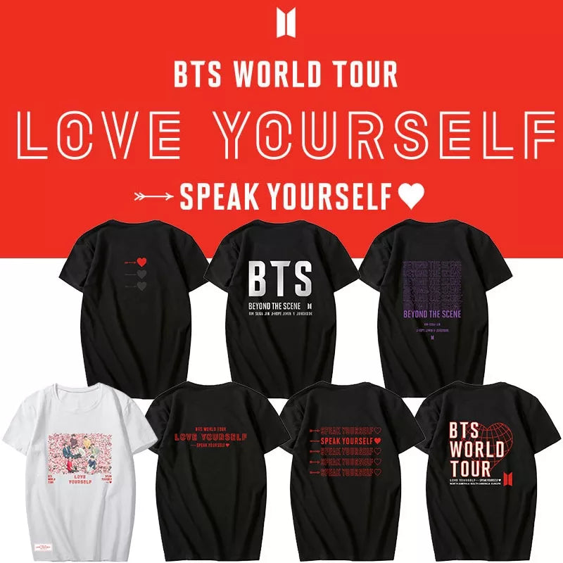 BTS WORLD TOUR LY SPEAK YOURSELF T-SHIRTS 100% BAUMWOLLE
