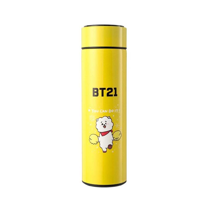 BT21 Thermoskanne aus Edelstahl, 500 ml, mit LED-Temperaturanzeige