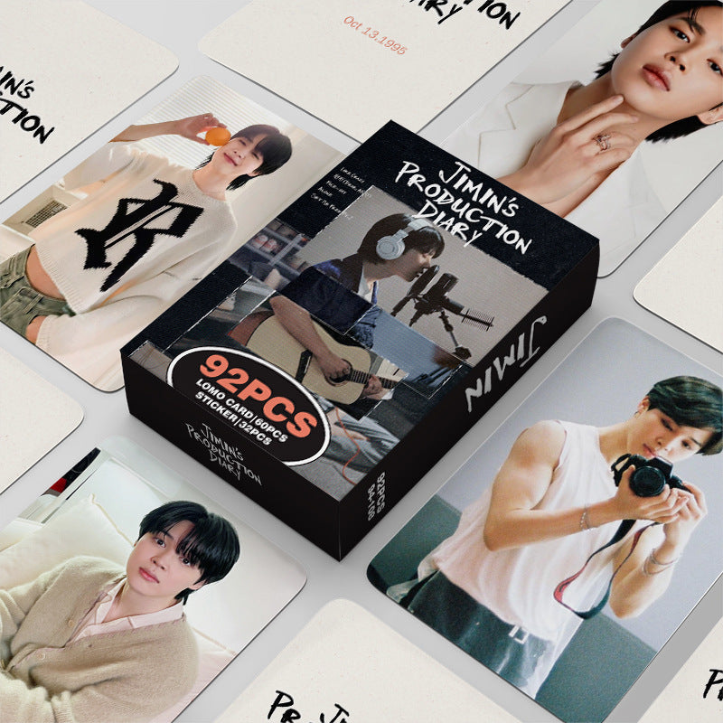 JIMIN SOLO PRODUKTIONSTAGEBUCH 92 STÜCK (60 FOTOKARTEN + 32 STICKER)