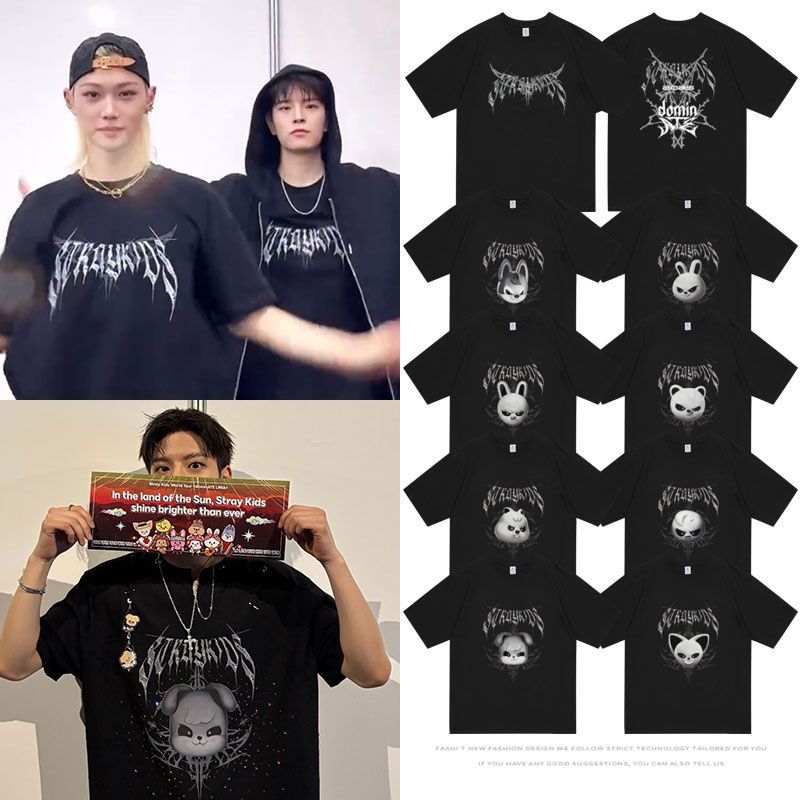 STRAY KIDS MERCH T-SHIRTS EVIL SKZOO 100% BAUMWOLLE
