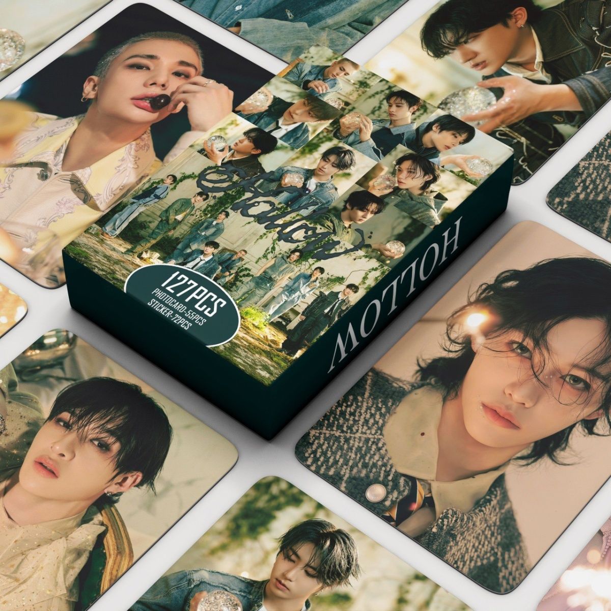 STRAY KIDS MERCH FOTOKARTEN HOLO KIT 127 STÜCK (55 FOTOKARTEN + 72 STICKER)