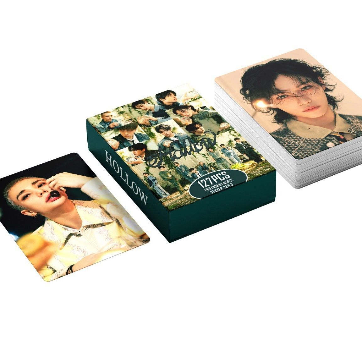 STRAY KIDS MERCH FOTOKARTEN HOLO KIT 127 STÜCK (55 FOTOKARTEN + 72 STICKER)