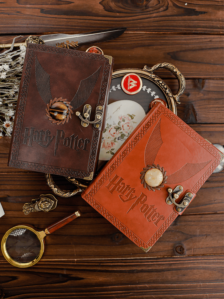 RETRO/VINTAGE BUCH ZUM SCHREIBEN + HARRY POTTER FÜLLER