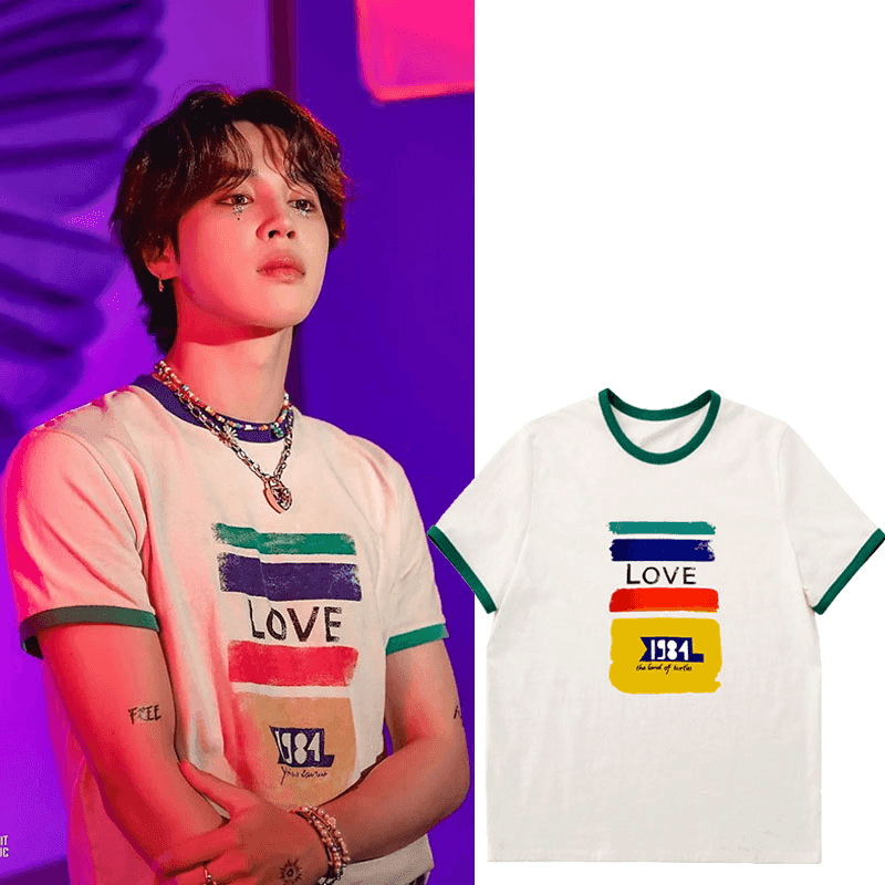 BTS JIMIN T-SHIRT GLEICHES LIEBE 1984 100% BAUMWOLLE